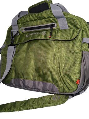 Merrell Messenger Bag Padded For Laptop Computer Green Gray Travel Carry On